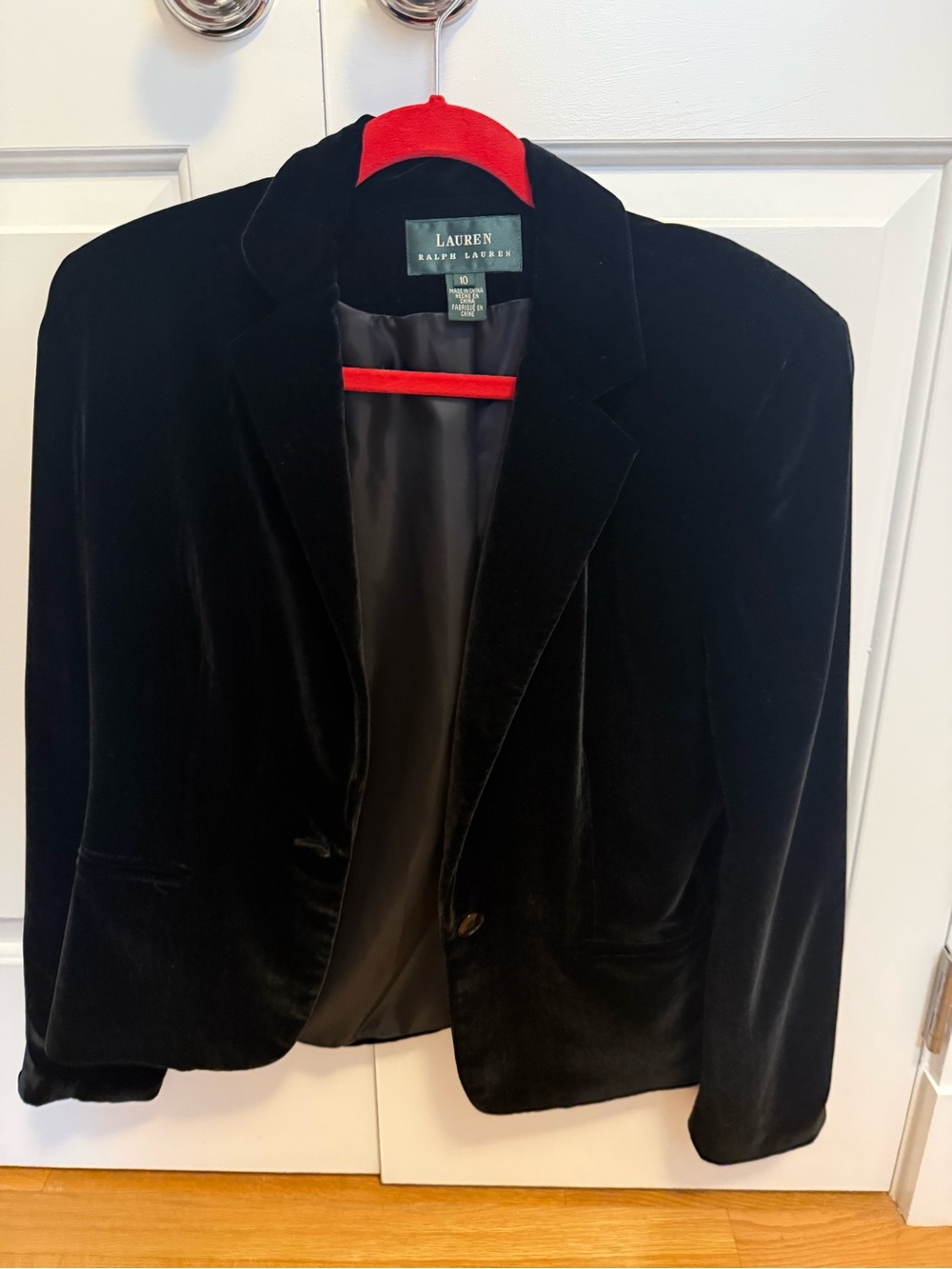 Ralph Lauren Black Velvet Blazer